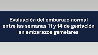 Evaluación Ecográfica del Embarazo Gemelar en el Primer Trimestre [upl. by Etiam771]