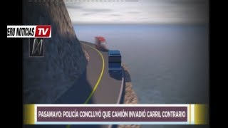 Recreacion en 3D del Accidente de Pasamayo Policia concluyo que Camion invadio carril del Bus [upl. by Aidnic565]