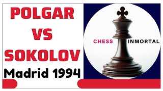 POLGAR vs SOKOLOV Madrid Spain 1994 [upl. by Milano]