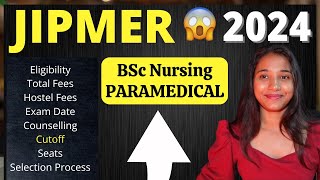 Jipmer Pondicherry  Jipmer BSc Nursing 2024 Cut off Total Fees Hostel Fees [upl. by Asnerek]