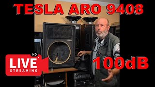 LIVE CAM  1980s Vintage TESLA ARS 6608 SPEAKERS 15quot 100W  100dB BASS TESLA ARO 9408  SOUND TEST [upl. by Novej]