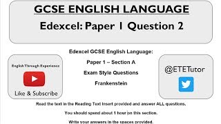 GCSE English Language  Edexcel Paper 1 Section A Question 2  Revision [upl. by Friedrich412]