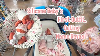 Silicone Baby First Night Home Name Reveal First Outfit And First Outing [upl. by Donadee]