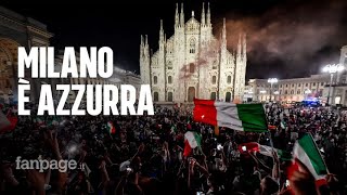 Euro2020 Milano festeggia lItalia campione quotOggi è più bello essere italianiquot [upl. by Merell]