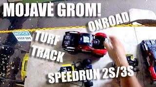 Arrma Mojave Grom Onroad and Turf Track breakage and Speedrun [upl. by Annavoj116]