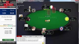 Replay quotVerre86quot quotakichinnaquot Final table PokerStars MicroMillions 16 330 Stud 4K Nov 11 2019 [upl. by Innus]