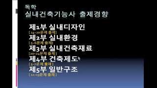 실내건축기능사 출제경향분석 [upl. by Asseralc]