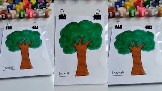 How to Draw a Tree  Easy Tree Drawing  Easy Drawing  Tree Drawing for Kids [upl. by Ahsiakal823]