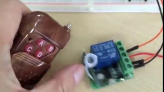 How to use 1 Channel DC12V Remote Control Switch with 4 button remote control [upl. by Bega]