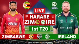 Zimbabwe vs Ireland 1st T20 Live Scores  ZIM vs IRE 1st T20 Live Scores amp Commentary [upl. by Most]