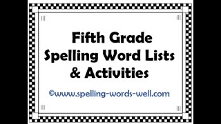 Fifth Grade Spelling Words and Activities eBook [upl. by Aciraa]