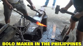 A BOLO MAKER IN THE PHILIPPINES  PANDAYAN NG BOLO FILIPINO BLACKSMITH BLADE MAKER [upl. by Bradly]