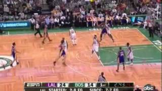 Andrew Bynum Dunk on Kevin Garnett  13110 Lakers vs Celtics [upl. by Brigham]