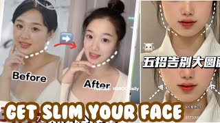 Get slim your face in 2 weeks  Best Exercise to Slim Face Fat [upl. by Assirk]