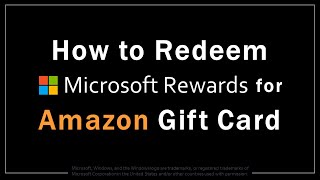 How to Redeem Microsoft Rewards for Amazon Gift Card [upl. by Rupert]