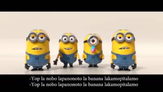 Despicable Me 2  Minions Banana Song Lyrics [upl. by Kasey]