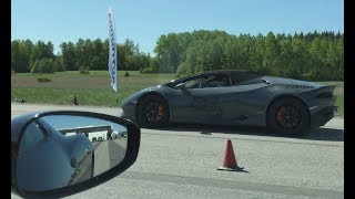 570 HP Ferrari 458 Spider vs 610 HP Lamborghini Huracán Spyder LP6104 4k [upl. by Ramed64]