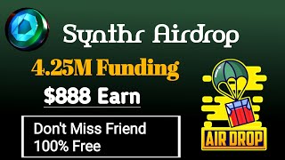 synthr testnet Today New Crypto Airdrop Testnet Airdrop Free Earn CryptoCurrency100 Free [upl. by Nodyarg66]