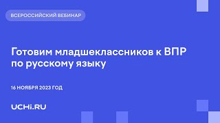 Готовим младшеклассников к ВПР по русскому языку [upl. by Ashia]