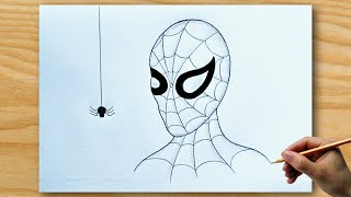 How To Draw Spider Man 🕷 Spider Man Drawing [upl. by Hammock]