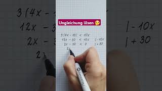 Endlich kapiert 🤓 Ungleichung lösen ungleichung lösungsmenge mathematikfee mathe mathematik [upl. by Sirroned]