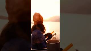 Happy moments solo car camping camping solocamping sunrise carcamping [upl. by Armillda]