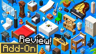 Customize EVERYTHING with FURNITURE HD Minecraft Bedrock Addon Review amp Showcase [upl. by Aneer]