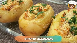 BATATA RECHEADA DE FORNO  MIL DELÍCIAS NA COZINHA [upl. by Nadaha532]