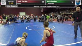 501 Cadet Men 113 Jack Gaukel Iowa vs Nate Becker Oklahoma 2073186013 [upl. by Suruat]