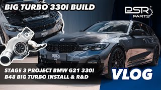 Europes First BMW G20 G21 B48 330i Big Turbo Stage 3 Build Installation amp ECU Remap RampD  Pt 1 [upl. by Gwenni512]