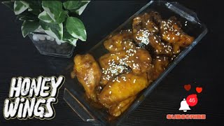 honey glazed chicken wings recipehow to make honey garlic chicken wingshoney bbq wingshot wings [upl. by Ainelec675]