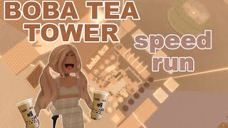 PLAYING BOBA TEA TOWER DOING SPEED RUN Roblox Player [upl. by Lea]