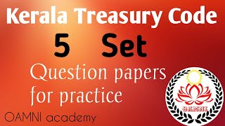 Kerala treasury Code question papers for practiceOAMNI academy [upl. by Gelhar291]