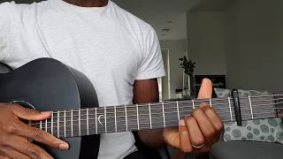 Anybody  Burna Boy  Guitar Tutorial  Easy Version [upl. by Yvor58]