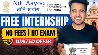 Free Government of India Internship 2024  For Any College Students  NITI Aayog Internship [upl. by Krystal]