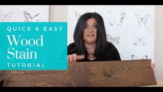 Easy Wood Stain Tutorial [upl. by Aieki]