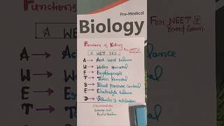 Functions of Kidneystudy shorts biology kidney neet cbse [upl. by Suiraj]