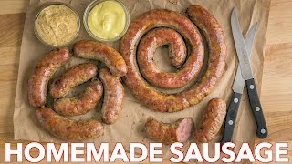 Dinner How To Make Homemade Sausage Kielbasa  Natashas Kitchen [upl. by Ram]