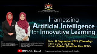 WEBINAR HARNESSING ARTIFICIAL INTELLIGENCE FOR INNOVATIVE LEARNING [upl. by Ylus]