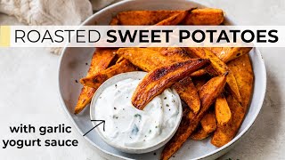 MY NEW FAVORITE SWEET POTATO RECIPE  better than fries [upl. by Boggers414]