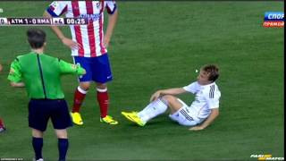 Luka Modrić Red Card Spanish Super Cup Final Vs Atletico 22 August 2014 [upl. by Sidnal926]