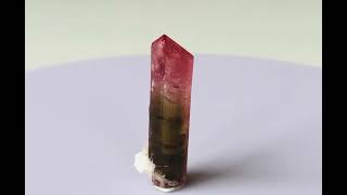 Double terminated polychrome Tourmaline crystal 1 [upl. by Summons507]