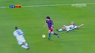 Messi Masterclass vs Osasuna 2005  18 Years Old English Commentary [upl. by Enoval]