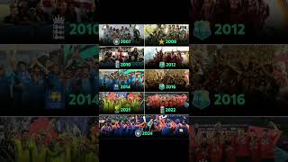 All T20 Wc winners 2007 to 2024 😳🗿shortsviraljuttnicricketiplt20wcviratkohliindvsbanyt [upl. by Samaria523]