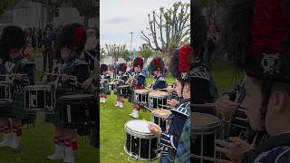 Highland Cathedral played by Ballater pipeband drumcorps in Tomintoul Moray scotland shorts [upl. by Htaras68]