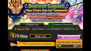 27 BEGINNER SUPPORT TICKETS SUMMONS Dragon Ball Legends [upl. by Frodeen]