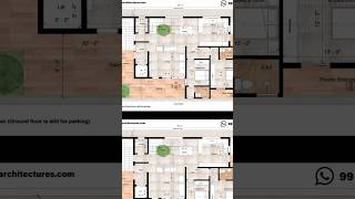 60 x 40 North West corner plots floor plan ground floor is stilt floor [upl. by Nura]