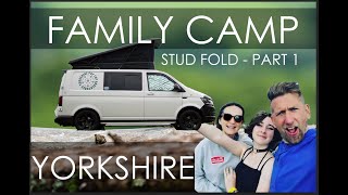 Family Camp  To Studfold YORKSHIRE  Plus Campsite Tour  VW T6 Pop Top Adventure [upl. by Suedaht]