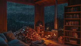 Nighttime Rainfall and Campfire in a Serene Pine Forest Natures Sounds During a Quiet Camping [upl. by Haldes568]