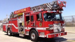 Clifton Fire Department Engine 5 And Ladder 3 Responding HiLo Siren 42318 [upl. by Nnylav]